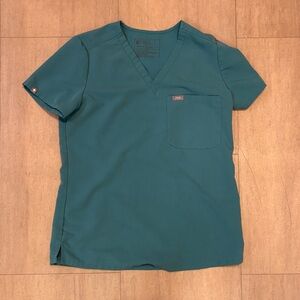 Figs Women's Short Sleeve Cactus Green Scrub Top